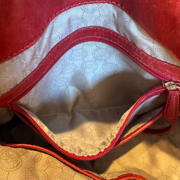 Michael Kors large 'Hamilton' red studded bag - Picture 14 of 16